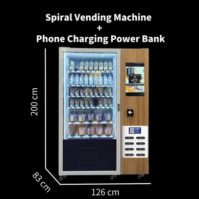Spiral Vending Machine & Phone Charging Power Bank